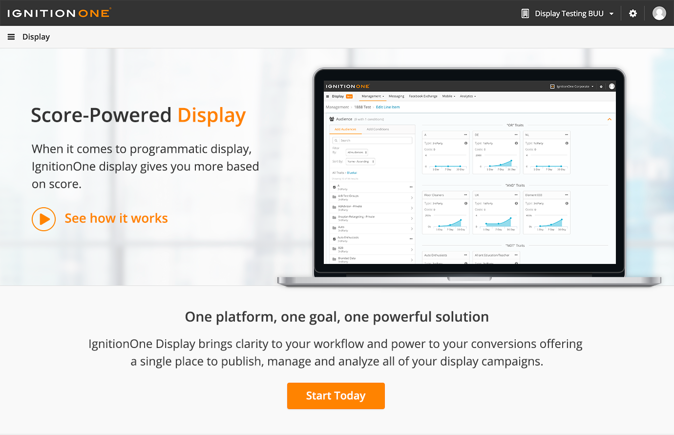 IgnitionOne Product Landing Pages